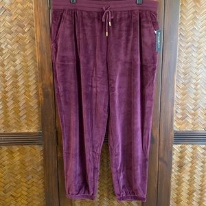 DONNA KARAN - Burgundy Lounge pant 3x